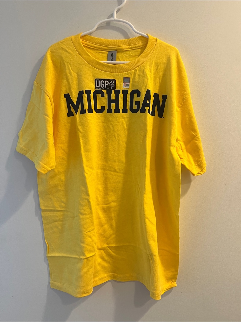 Gildan Michigan Classic Crewneck Tee - Yellow with Black Lettering